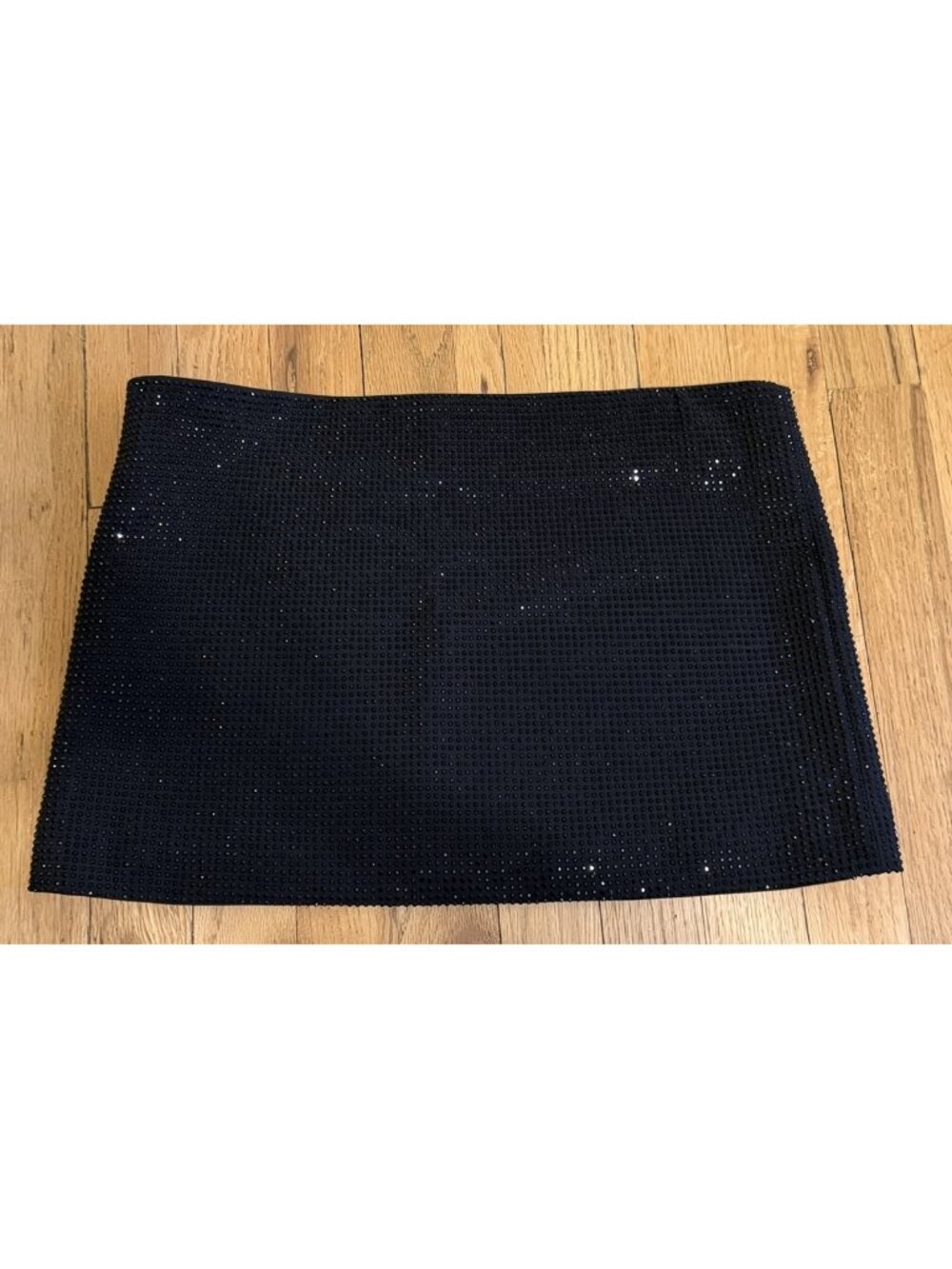 NWT Zara Black Rhinestone Embellished Mini Skirt Small